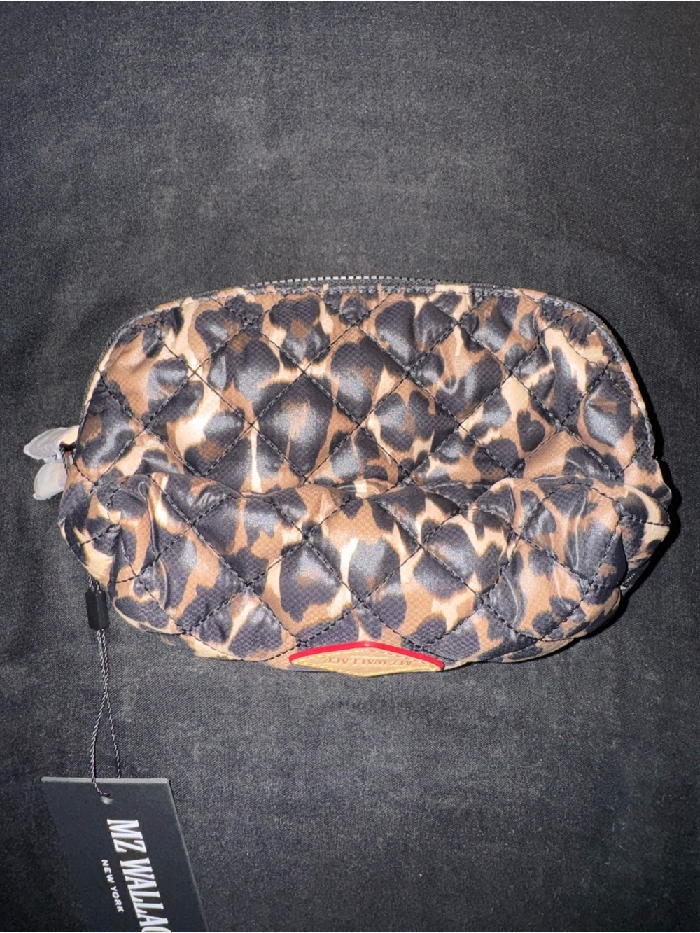 MZ Wallace Quilted Double Cosmetic Pouch in Leopard-Print - Picture 3 of 5